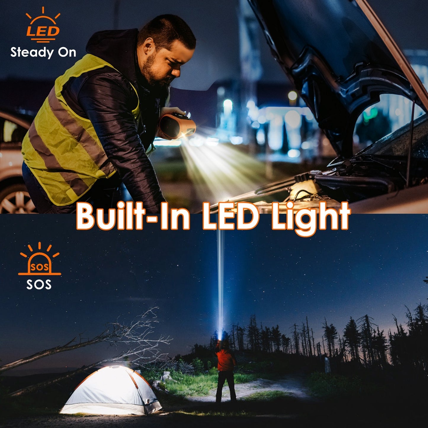 Clip-On Waist Fan ️ 10,000mAh | 5 Speeds + Flashlight (16,000RPM)