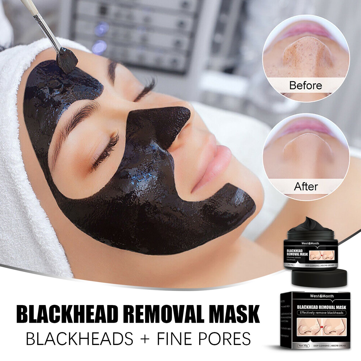 Charcoal Peel-Off Mask Deep-Clean, De-Shine & Smooth Pores