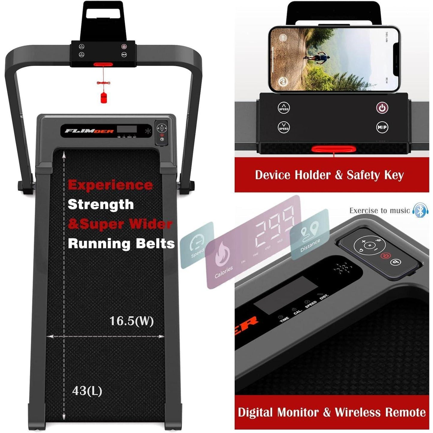 Under-Desk Walking Treadmill ♀️ 2.5HP, 300-lb Capacity, Foldable + Remote