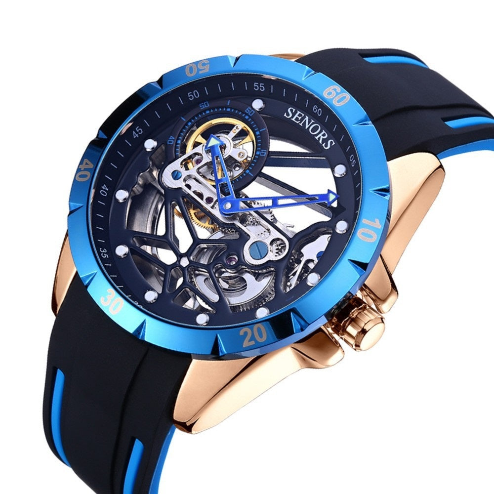 Men’s Automatic Skeleton Watch ⌚ Luminous & Waterproof