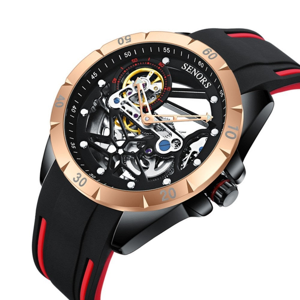 Men’s Automatic Skeleton Watch ⌚ Luminous & Waterproof