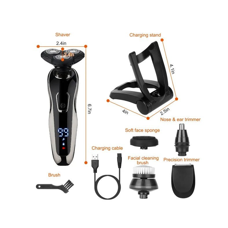 Men’s 5-in-1 Electric Razor Grooming Kit ⚙️ IPX6 Waterproof, Rechargeable