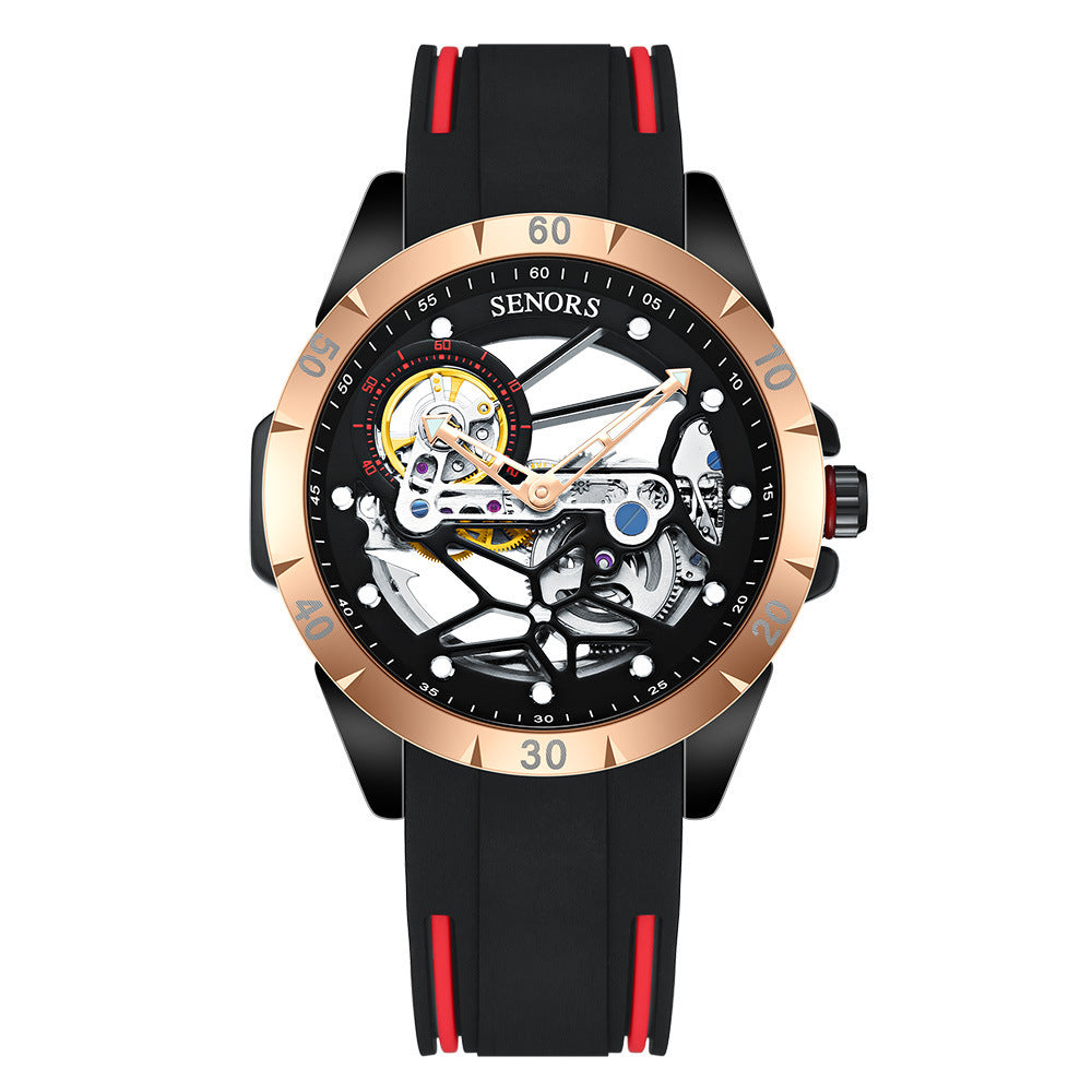 Men’s Automatic Skeleton Watch ⌚ Luminous & Waterproof