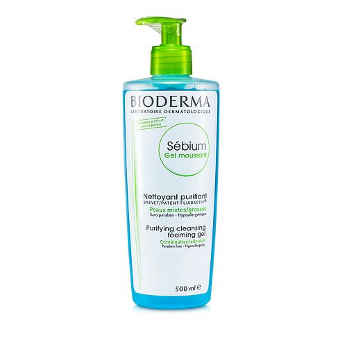 Bioderma Sébium Purifying & Foaming Cleansing Gel — 500 ml (Pump)