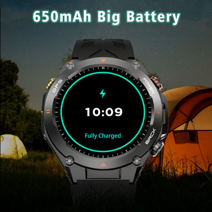 SENBONO GPS Smart Watch  1.45″ HD, Altimeter/Barometer/Compass, AI Voice