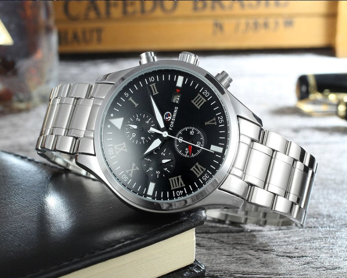 Men’s Luxury Automatic Mechanical Watch ⌚ Stainless Steel Waterproof