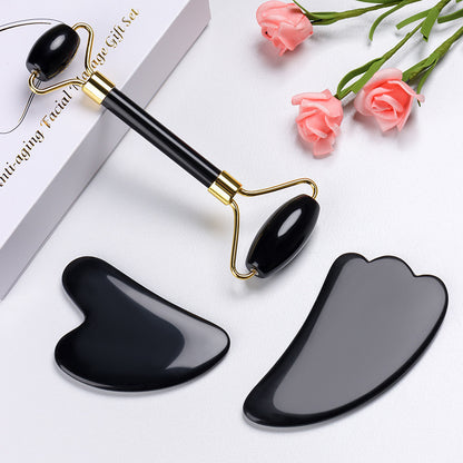 Genuine Quartz Jade Roller & Gua Sha Set  Lift, Tone & Soothe