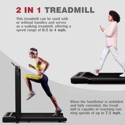 Under-Desk Walking Treadmill ‍♀️ 2.5HP, 300-lb Capacity, Foldable + Remote