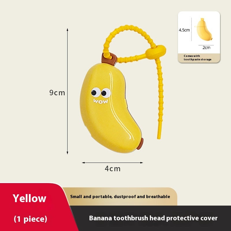 Banana Toothbrush Buddy  Kids’ Suction Holder & Cover