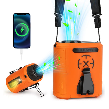 Clip-On Waist Fan ️ 10,000mAh | 5 Speeds + Flashlight (16,000RPM)