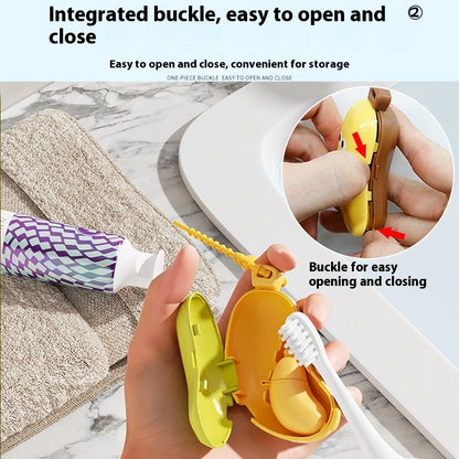 Banana Toothbrush Buddy  Kids’ Suction Holder & Cover