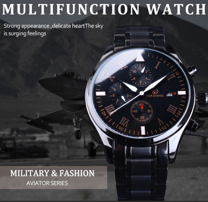 Men’s Luxury Automatic Mechanical Watch ⌚ Stainless Steel Waterproof