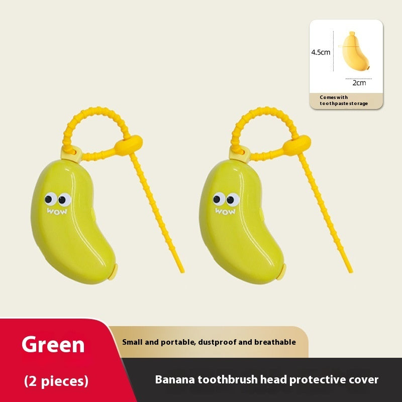 Banana Toothbrush Buddy  Kids’ Suction Holder & Cover