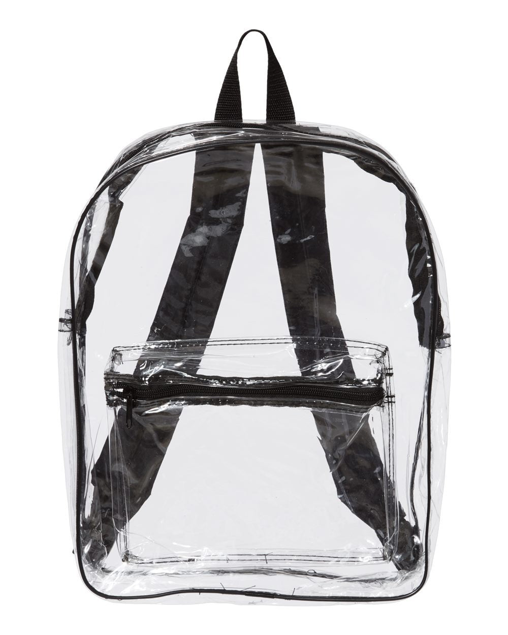 Clear Kids Backpack  Stadium & School-Approved Transparent PVC with Front Pocket