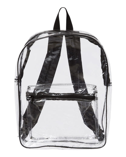 Clear Kids Backpack  Stadium & School-Approved Transparent PVC with Front Pocket