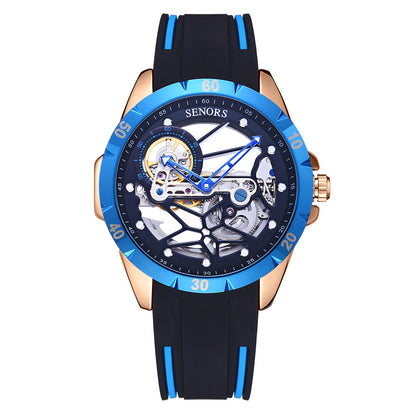 Men’s Automatic Skeleton Watch ⌚ Luminous & Waterproof