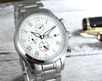 Men’s Luxury Automatic Mechanical Watch ⌚ Stainless Steel Waterproof