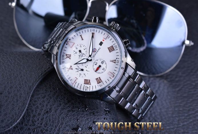 Men’s Luxury Automatic Mechanical Watch ⌚ Stainless Steel Waterproof
