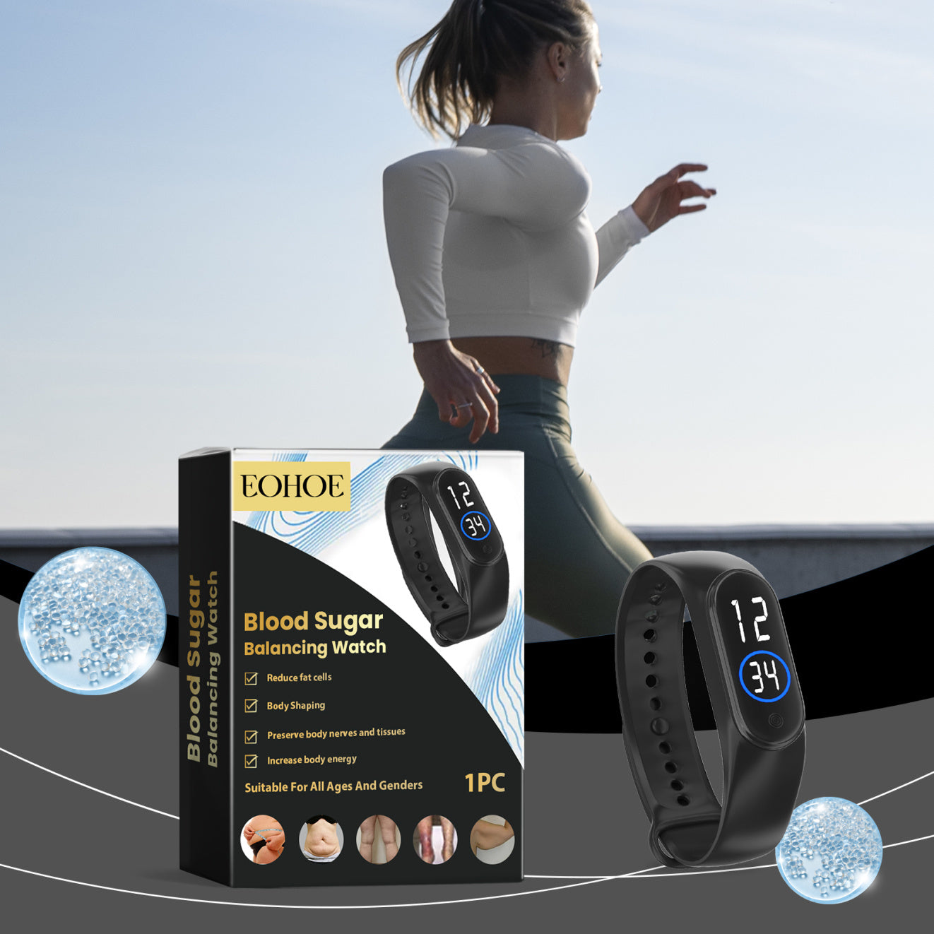 EOHOE Sports Watch  Lightweight Daily Trainer with Energy Tracking
