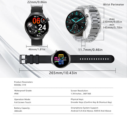 SENBONO V19 Business Smart Watch  Answer Calls, HR, Waterproof
