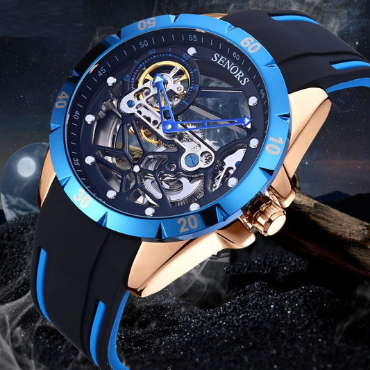 Men’s Automatic Skeleton Watch ⌚ Luminous & Waterproof