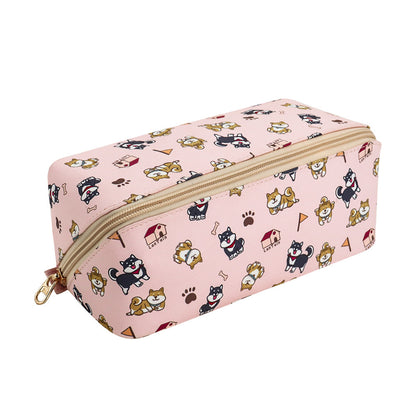 Waterproof Cosmetic Bag  Cute Dog Print, Travel Makeup Organizer