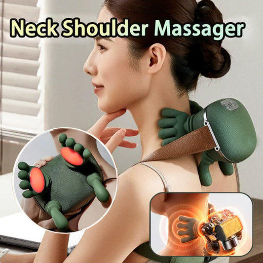 Tiny Hand Neck Massager ‍♂️ Portable Trigger-Point & Tension Relief