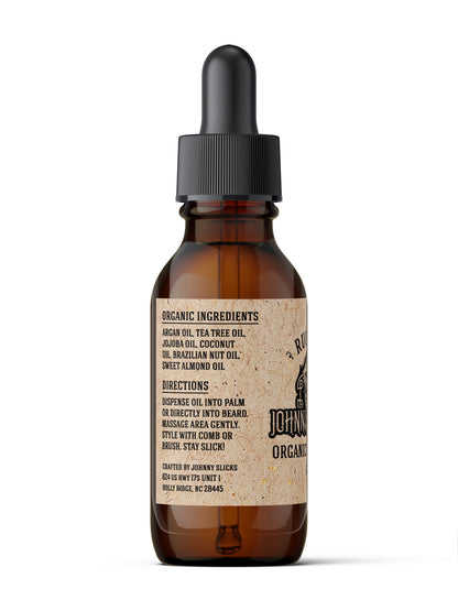 Johnny Slicks Organic Beard Oil (Original · Rugged · Paradise)