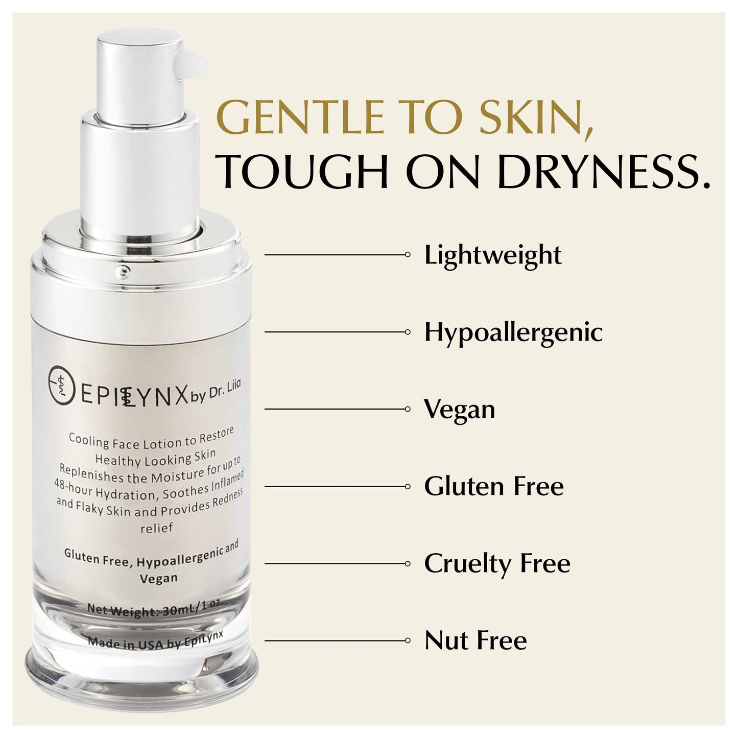 EpiLynx Lightweight Face Moisturizer for Sensitive Skin