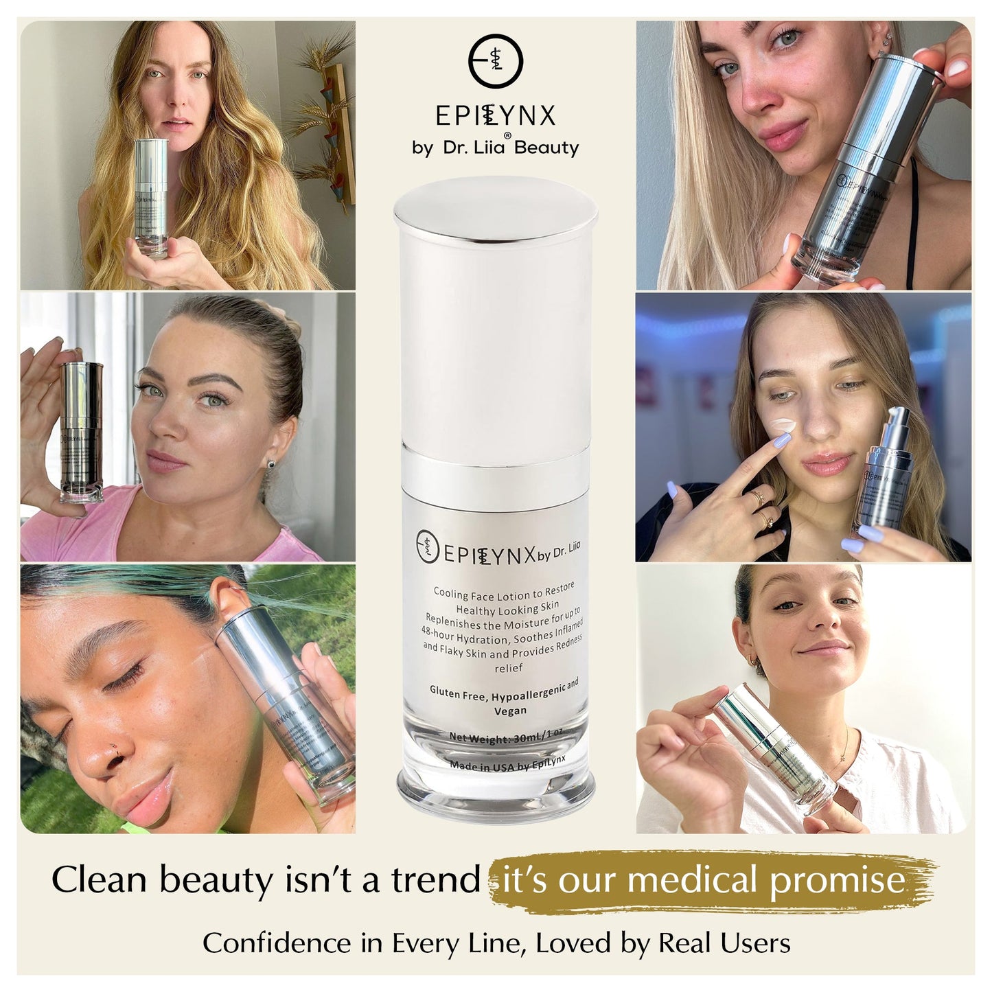 EpiLynx Lightweight Face Moisturizer for Sensitive Skin