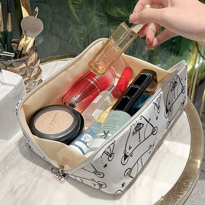 Waterproof Cosmetic Bag  Cute Dog Print, Travel Makeup Organizer