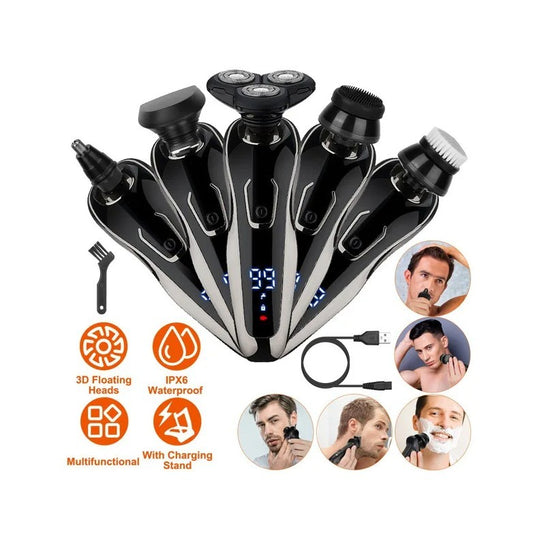 Men’s 5-in-1 Electric Razor Grooming Kit ⚙️ IPX6 Waterproof, Rechargeable