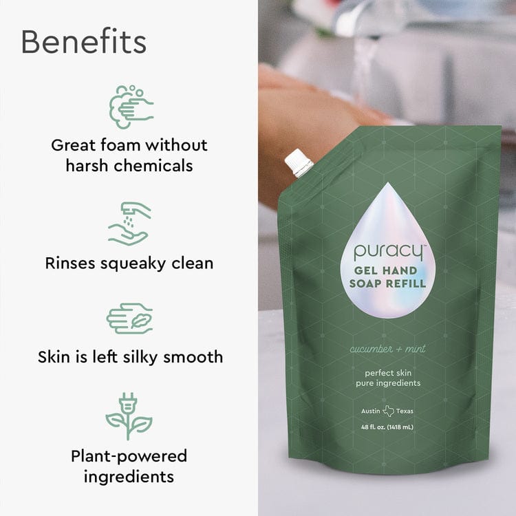 Puracy Gel Hand Soap (Plant-Derived, Family-Friendly, High-Use Value)