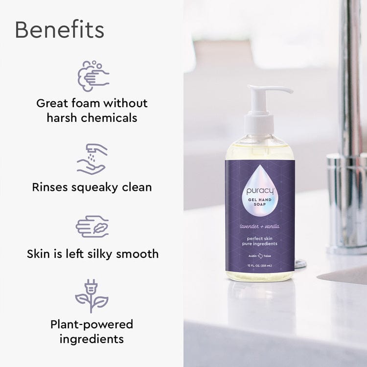 Puracy Gel Hand Soap (Plant-Derived, Family-Friendly, High-Use Value)