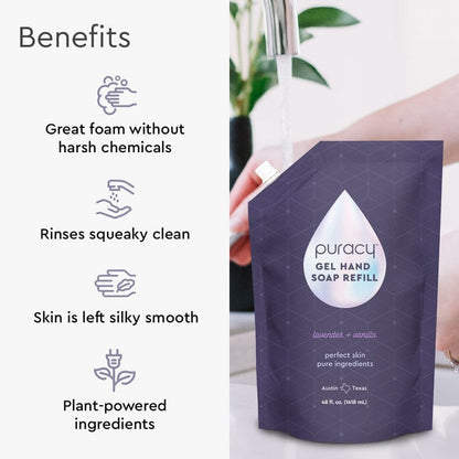 Puracy Gel Hand Soap (Plant-Derived, Family-Friendly, High-Use Value)