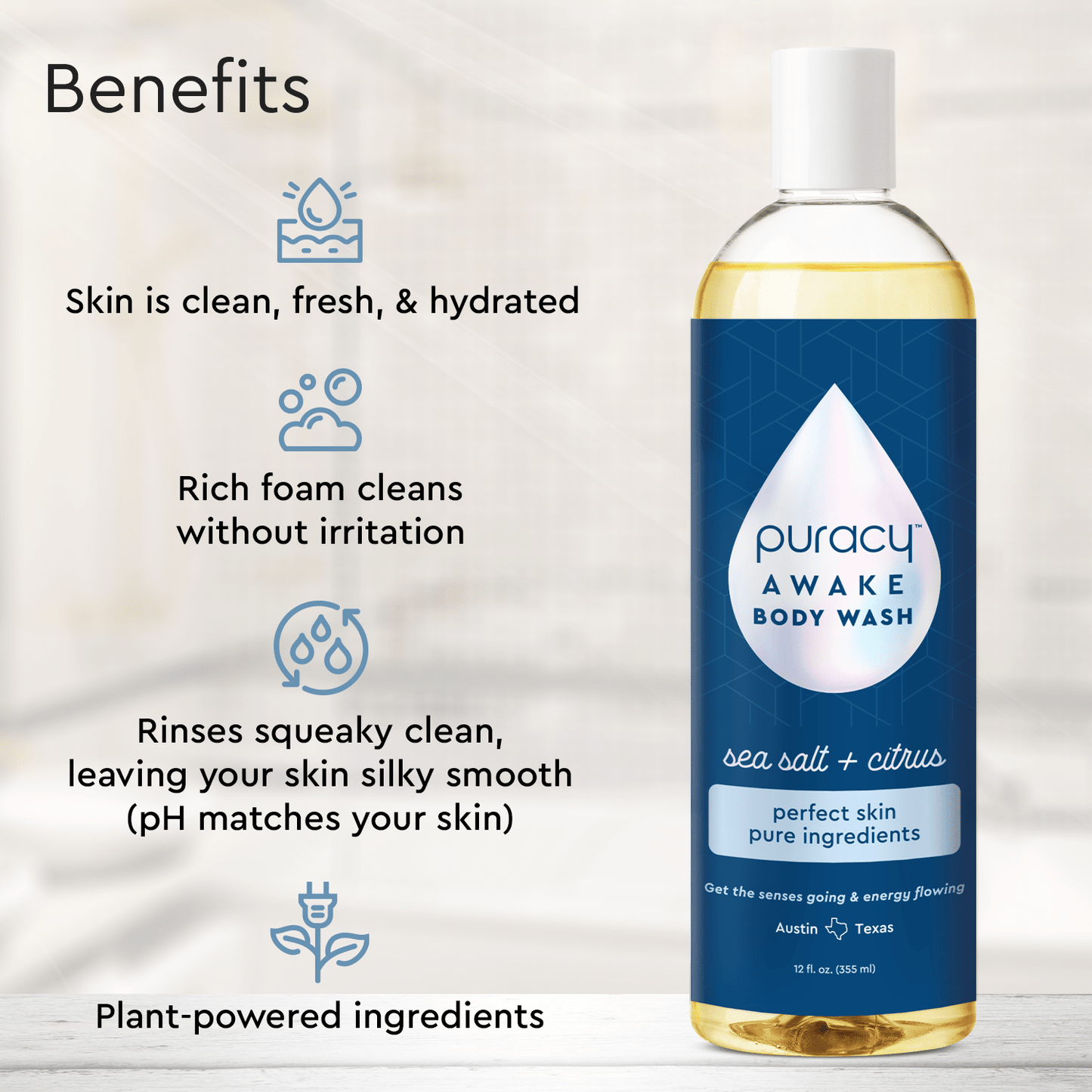 Puracy Body Wash (Acidified, PH Balanced)