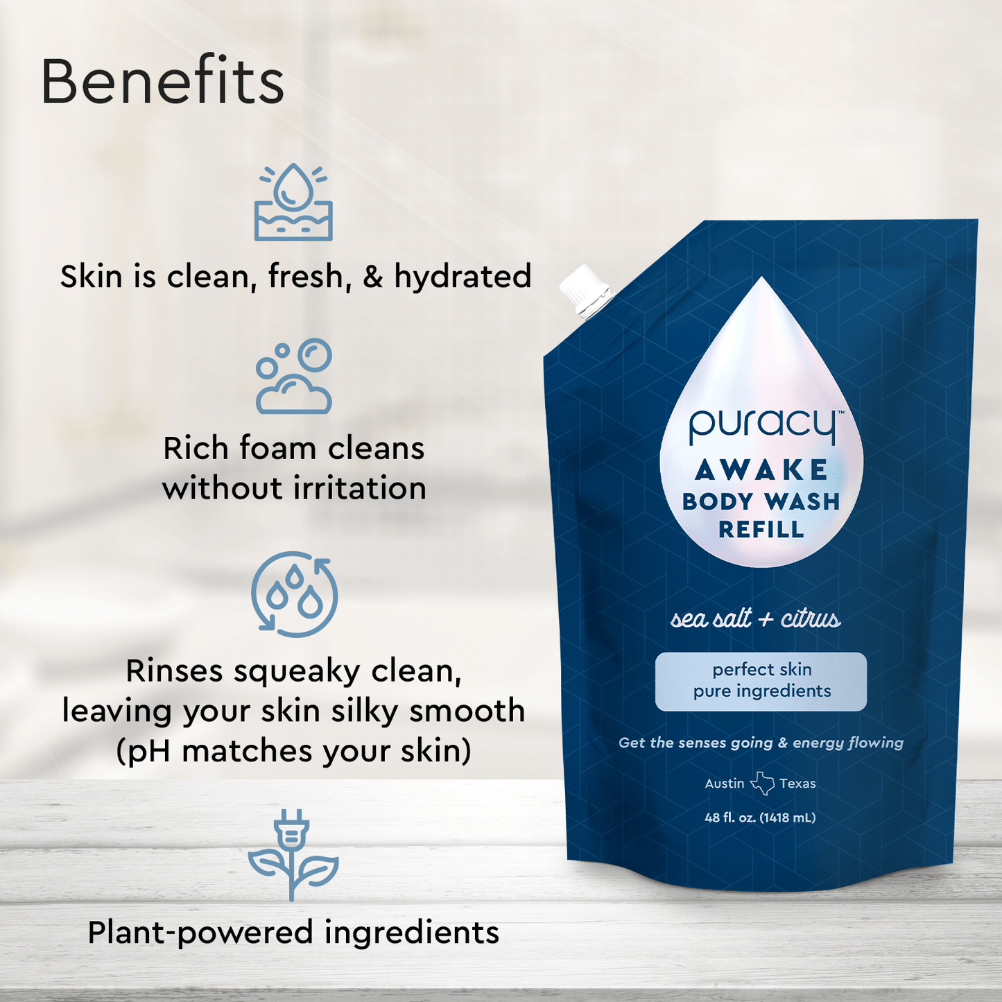 Puracy Body Wash (Acidified, PH Balanced)
