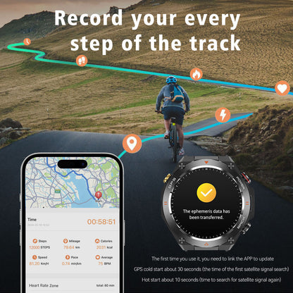 SENBONO GPS Smart Watch  1.45″ HD, Altimeter/Barometer/Compass, AI Voice