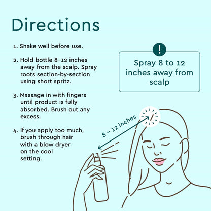 Instructions for using a scalp care product with text and illustration.