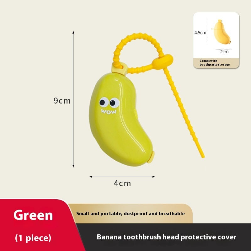 Banana Toothbrush Buddy  Kids’ Suction Holder & Cover