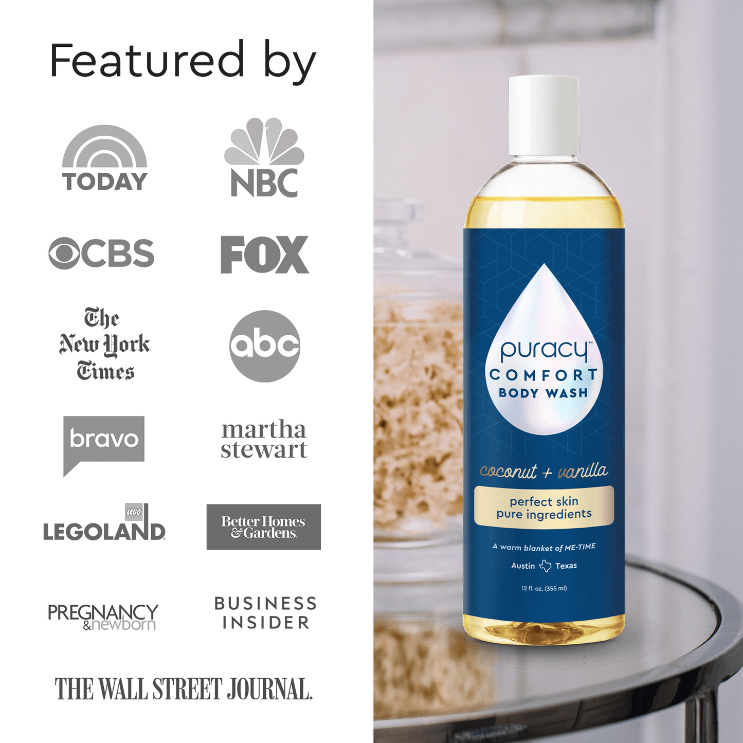 Puracy Body Wash (Acidified, PH Balanced)