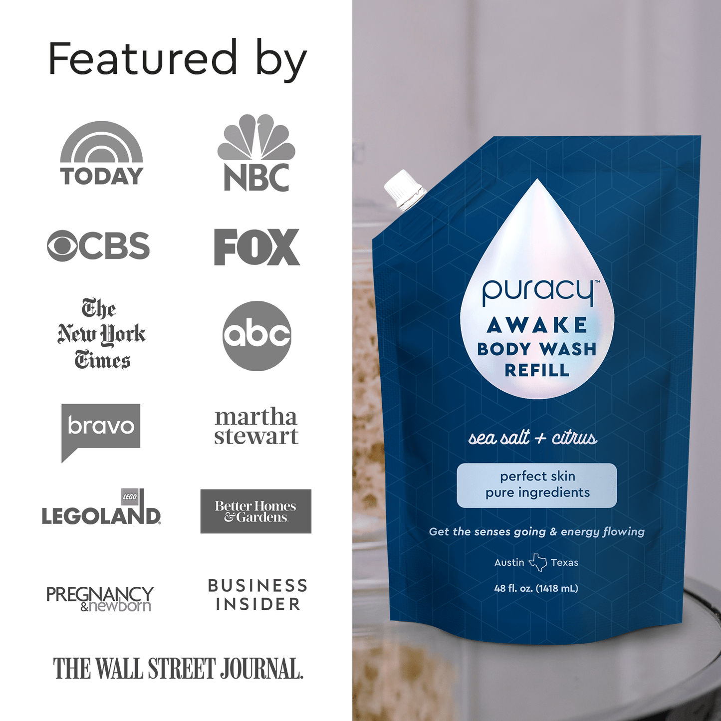 Puracy Body Wash (Acidified, PH Balanced)